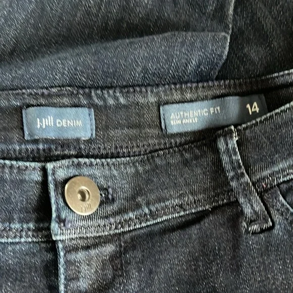 J Jill - Women's Dark Blue Jeans - slim Ankle - size 14 - Picture 3 of 6